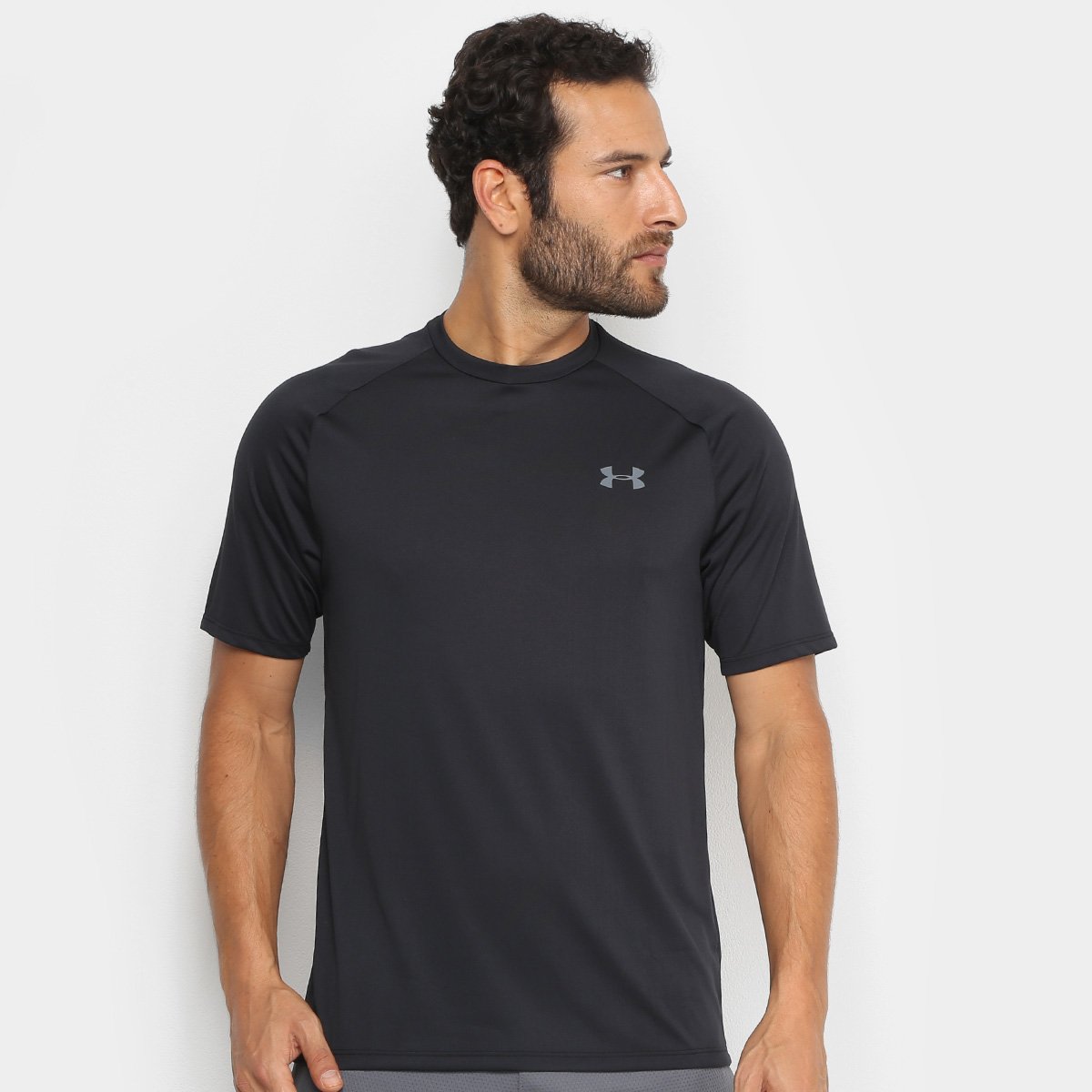 Camiseta Under Armour Tech 2.0 Masculina - Preto e Cinza - Netshoes
