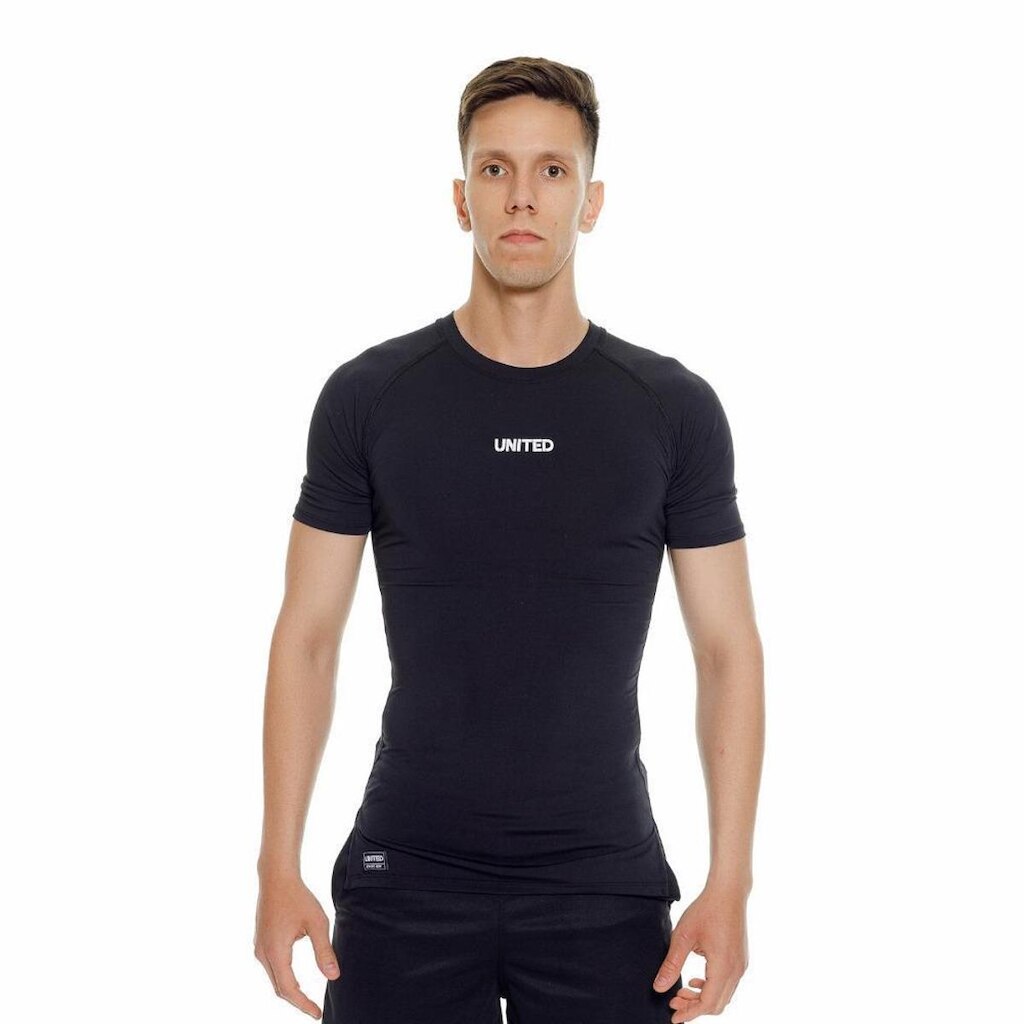 Camiseta United performance de compressão térmica Manga Curta Proteção Solar UV 50+
