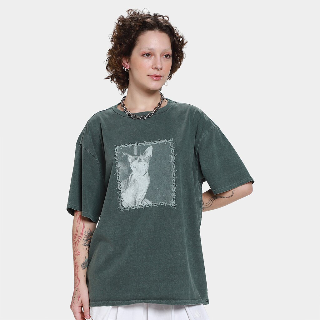 Camiseta Vans Miss Kitty Outsized Feminina