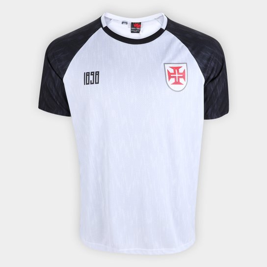 Camiseta Vasco Braziline Masculina - Branco+Preto Menor preço em Camiseta Vasco Braziline Masculina - Branco+Preto