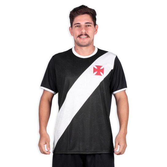 Camiseta Vasco Building - Preto+Branco Menor preço em Camiseta Vasco Building - Preto+Branco
