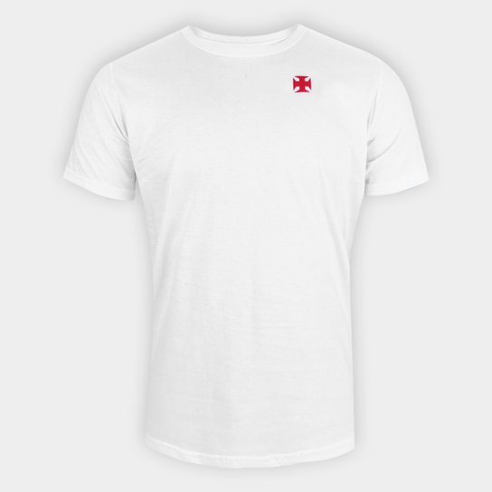 Camiseta Vasco Cruz de Malta Masculina - Branco Menor preço em Camiseta Vasco Cruz de Malta Masculina - Branco