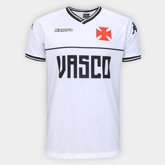 Camiseta Vasco Kappa Masculina - Branco Menor preço em Camiseta Vasco Kappa Masculina - Branco