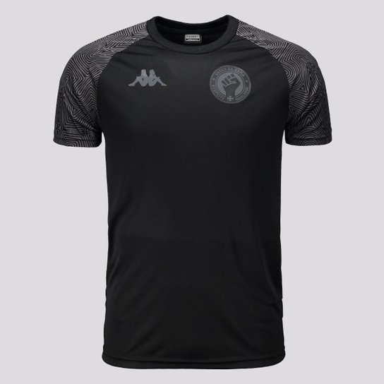 Camiseta Vasco Kappa Respeito e Igualdade Masculina - Preto Menor preço em Camiseta Vasco Kappa Respeito e Igualdade Masculina - Preto