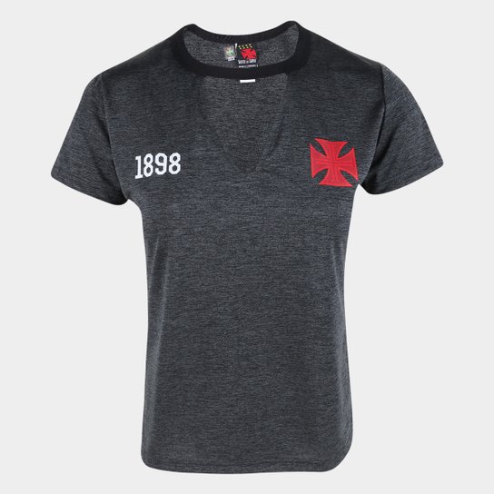Camiseta Vasco Pilus Feminina - Mescla Menor preço em Camiseta Vasco Pilus Feminina - Mescla