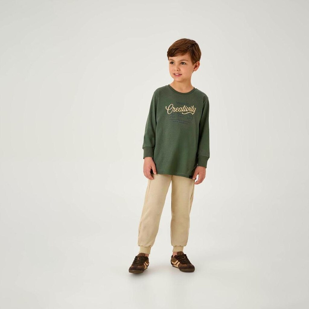 Camiseta Verde Infantil Pulla Bulla Menino - 55360-356