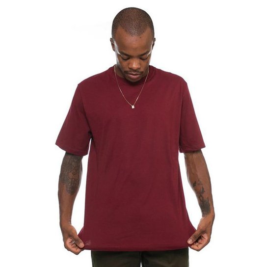 Camiseta Vermelho Bordô Masculina Di Nuevo 100% Algodão - Vinho Menor preço em Camiseta Vermelho Bordô Masculina Di Nuevo 100% Algodão - Vinho