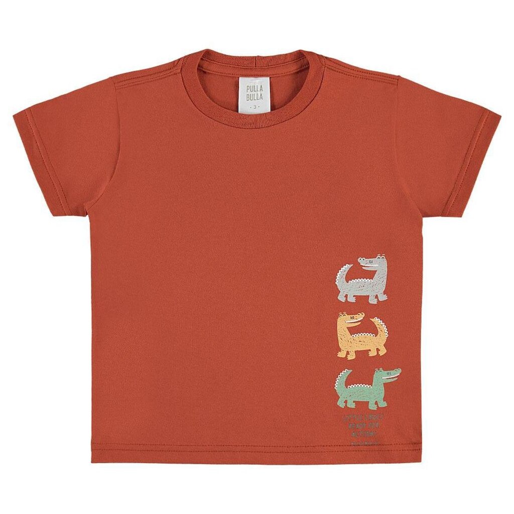 Camiseta Vermelho Primeiros Passos Pulla Bulla Menino - 53754-1137
