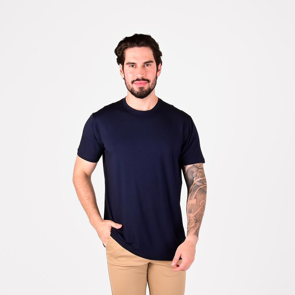 Camiseta VersatiOld Tech Modal Premium Azul Petróleo