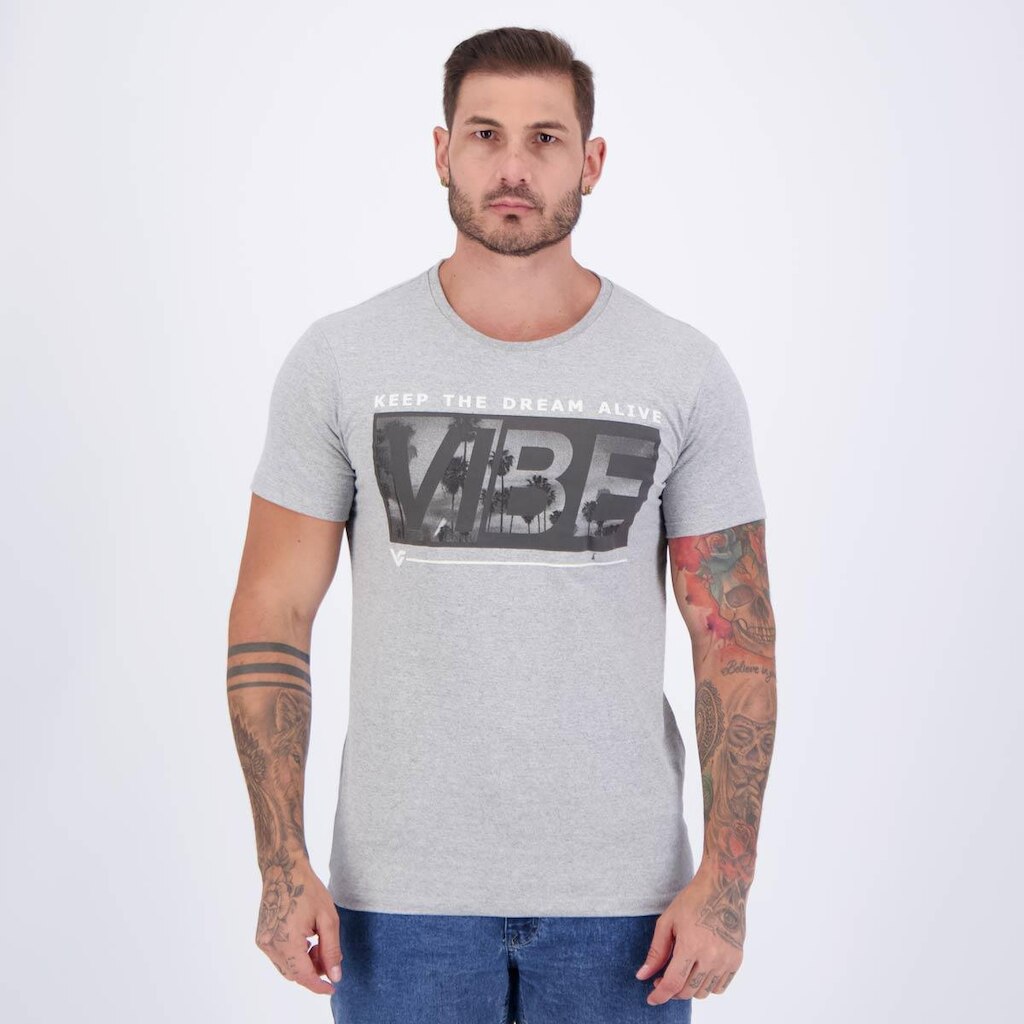 Camiseta Vibe Cinza Mescla