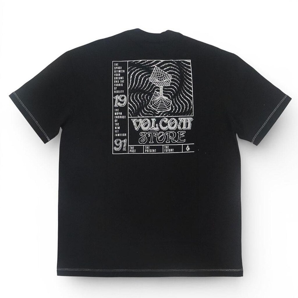 Camiseta Volcom Especial Time Wave - Preto