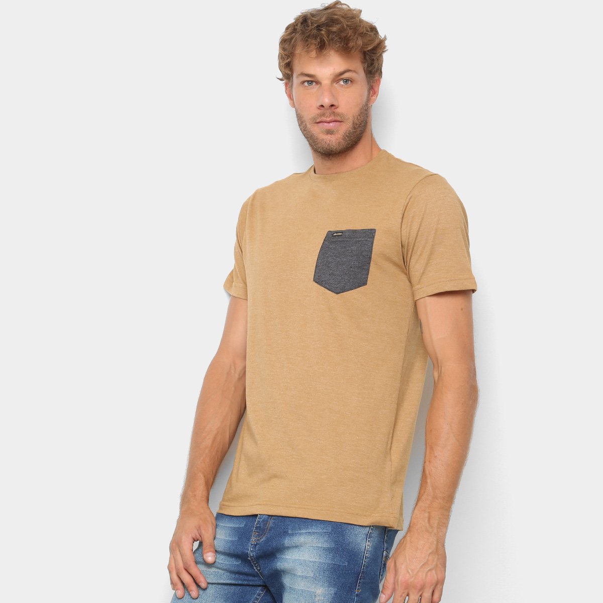 Camiseta Volcom Heather Pocket Masculina Mostarda Netshoes Camiseta Volcom Heather Pocket Masculina Mostarda Netshoes
