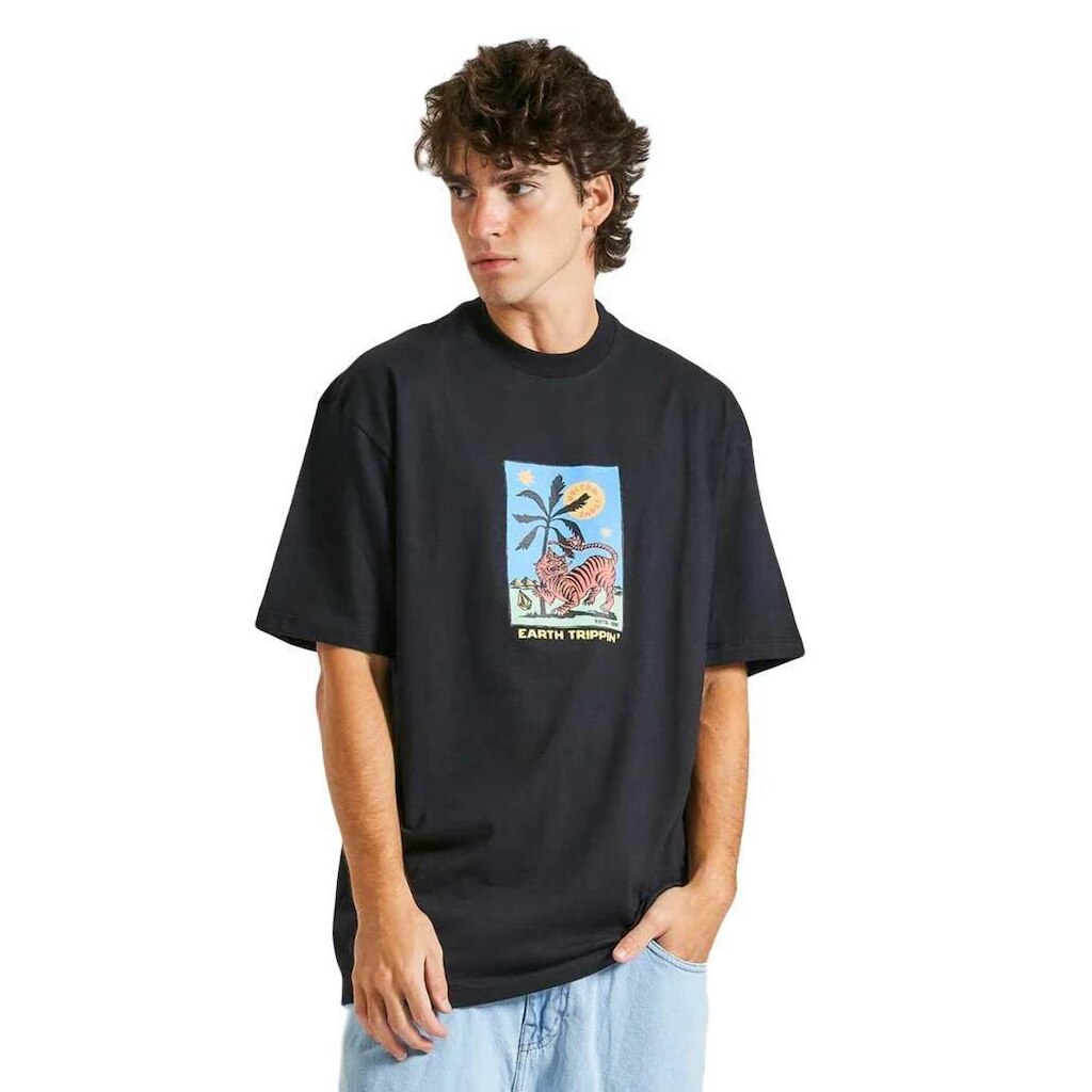 Camiseta Volcom Manga Curta Tarot Tiger Preto
