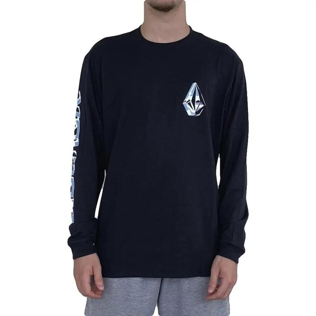 Camiseta Volcom Manga Longa Chromes Masculino