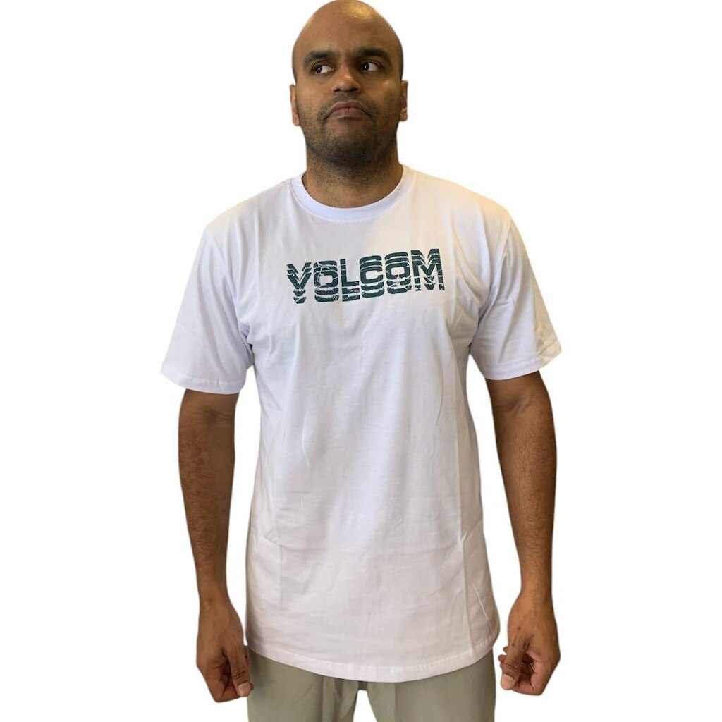 Camiseta Volcom Mc Cement Original Silk Frente E Costas