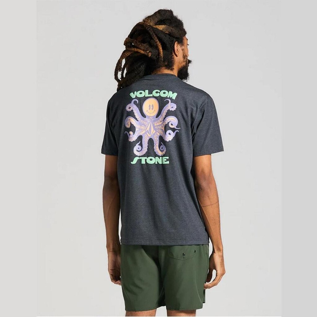 Camiseta Volcom Octopie - Mescla Preto