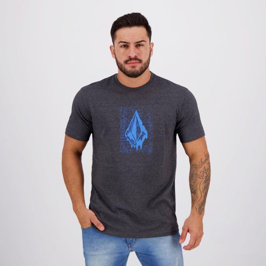Camiseta Volcom Silk Drippin Out Masculina - Cinza Menor preço em Camiseta Volcom Silk Drippin Out Masculina - Cinza