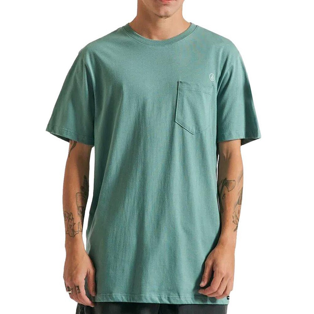 Camiseta Volcom Silk Long Fit Solid Pocket Masculina