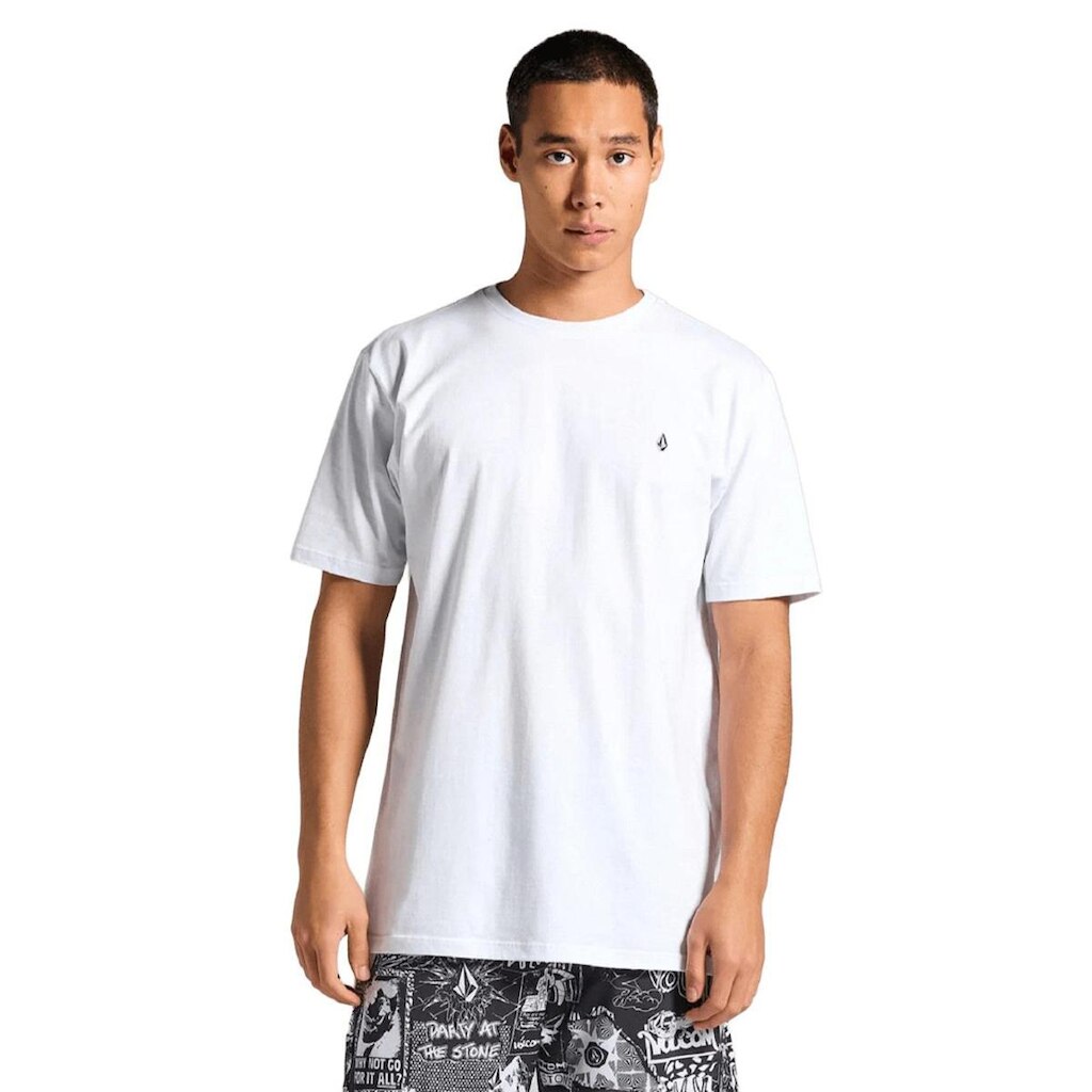 Camiseta Volcom Silk Stone Blanks Branca