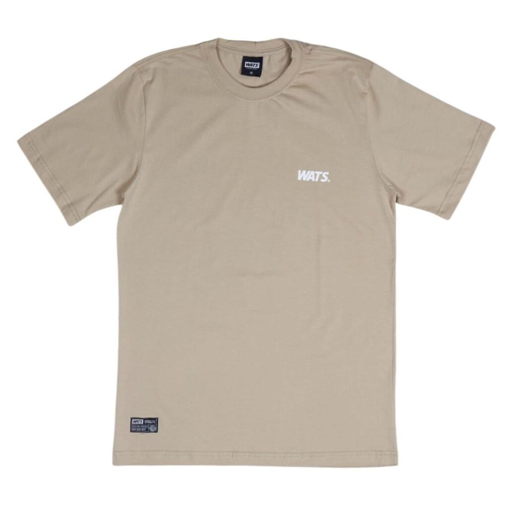 Camiseta Wats Logo Boton Bege