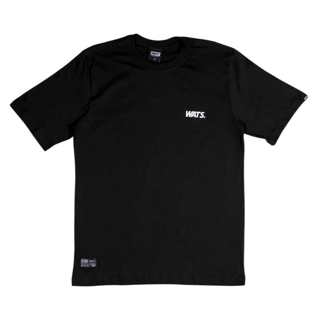 Camiseta Wats Logo Boton Preto