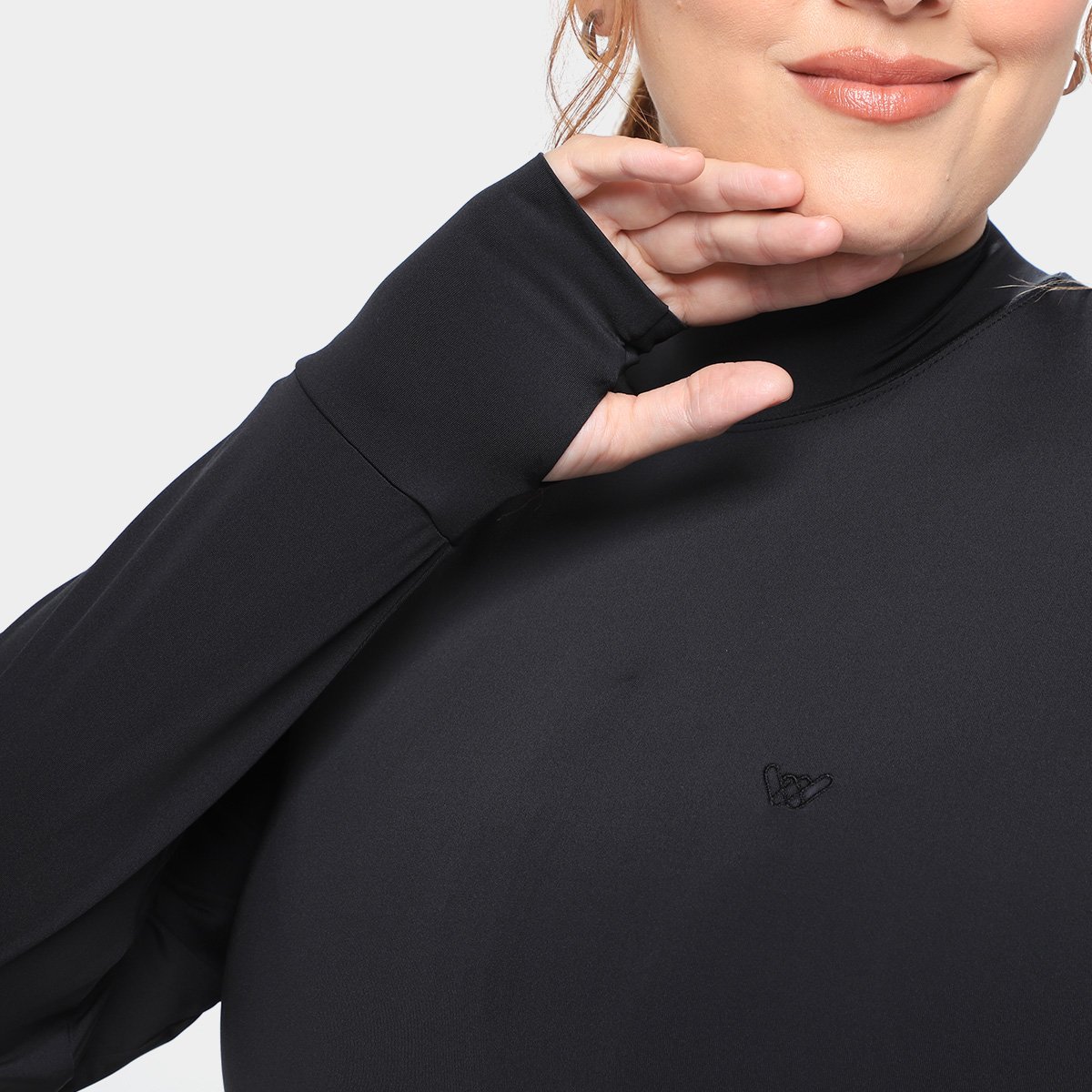 Camiseta WonderSize Plus Size Manga Longa Deborah Feminina - 2