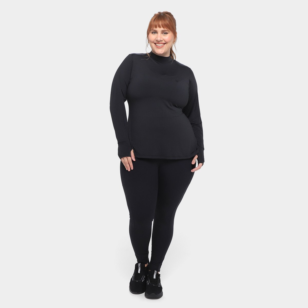 Camiseta WonderSize Plus Size Manga Longa Deborah Feminina - 3