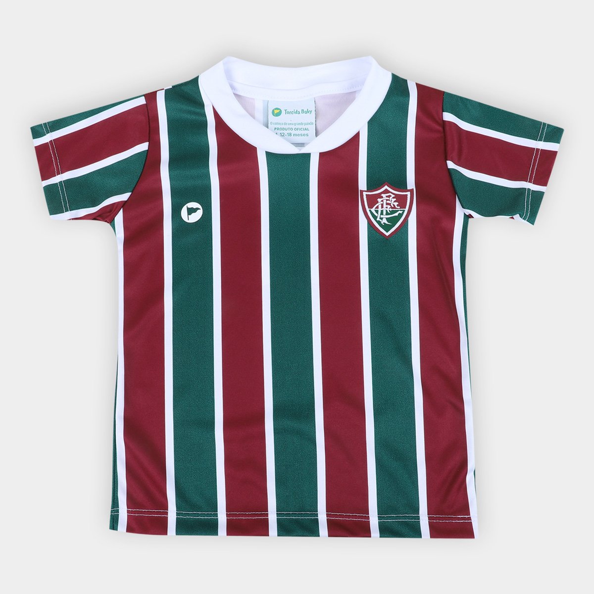 bebe com camisa do fluminense