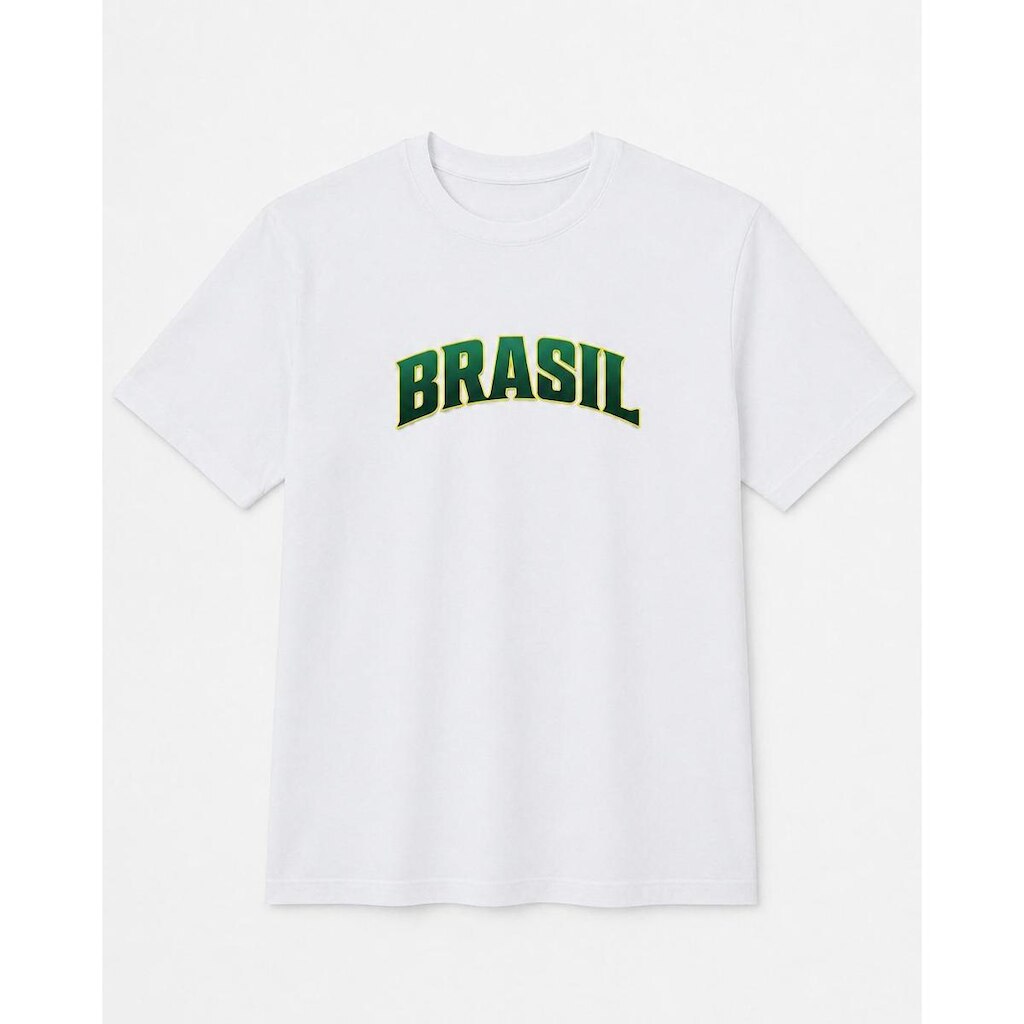Camisetas Estampada Brasil Masculina Algodão Dtf Camisa Premium Original