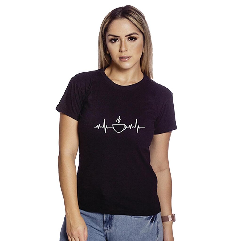 Camisetas Femininas Baby Look Algodão Estampada Macia e Leve Confortável