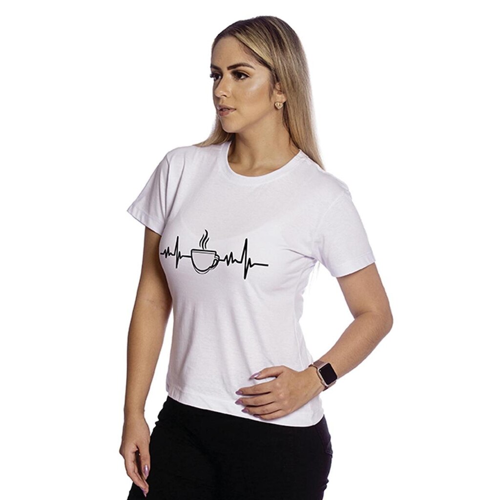 Camisetas Femininas Baby Look Algodão Estampada Macia e Leve Confortável