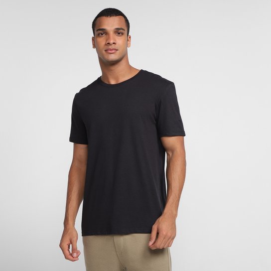 Camisetas Hering Masculino 140Mn10En - Preto Menor preço em Camisetas Hering Masculino 140Mn10En - Preto