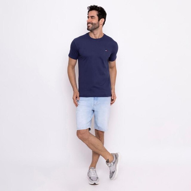 Camisetas Industrie Básicas Masculina em Algodão Premium no Estilo Bordado França