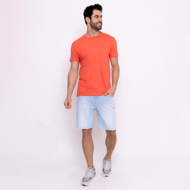 Camisetas Industrie Básicas Masculina em Algodão Premium no Estilo Bordado França