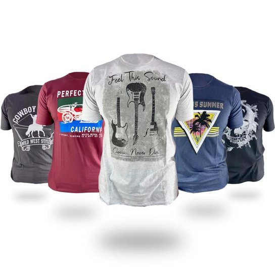 Camisetas Lote 5 Camisas Masculina Revenda Atacado Fio 30/1 - Cinza é ruim? Camisetas Lote 5 Camisas Masculina Revenda Atacado Fio 30/1 - Cinza é boa?