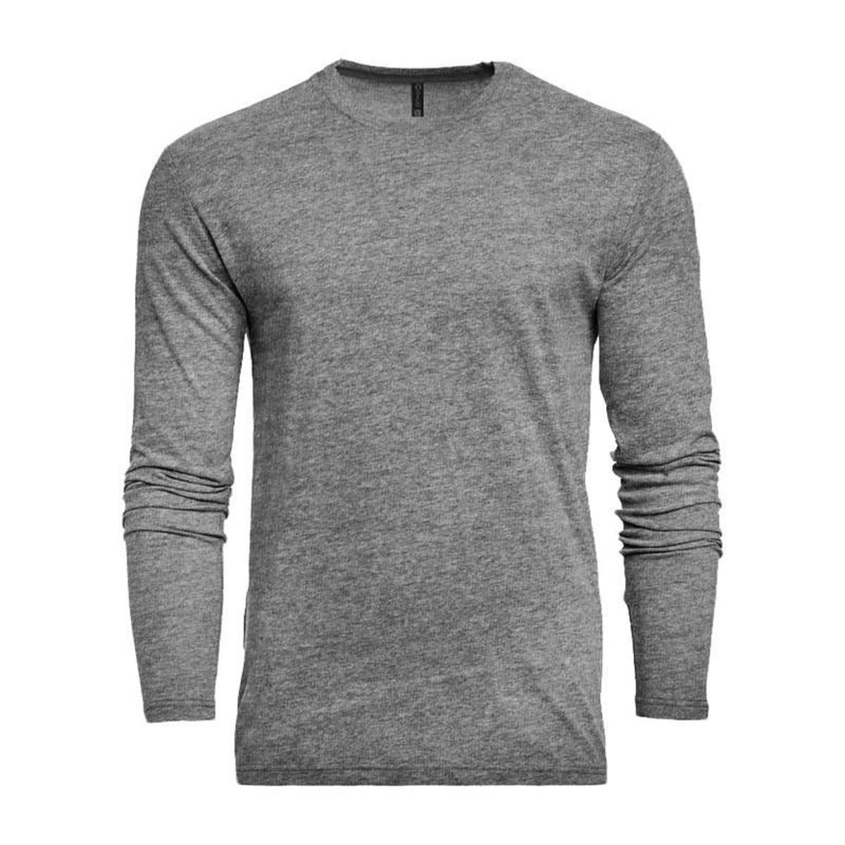 Camisetas Masculina Lisa Manga Cumprida Longa Slim Fit - Cinza | Netshoes