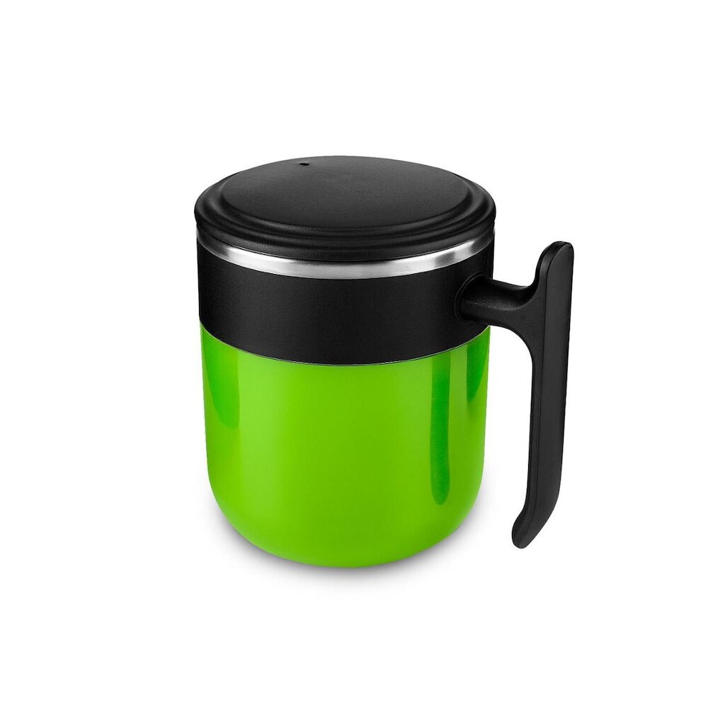 Caneca 300ml de Plástico E Aço Inox Interno C/ Tampa