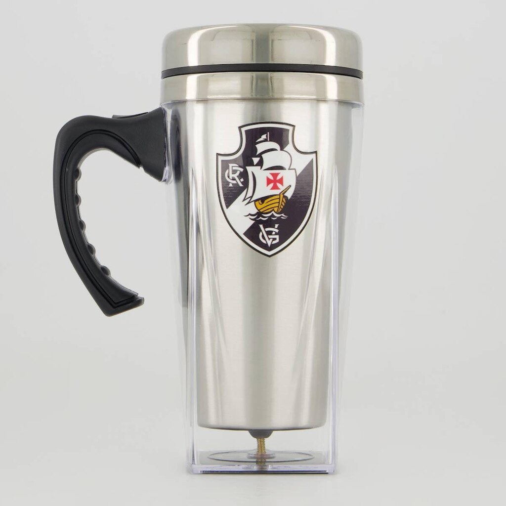 Caneca Acrílico e Inóx Vasco Escudo Prata