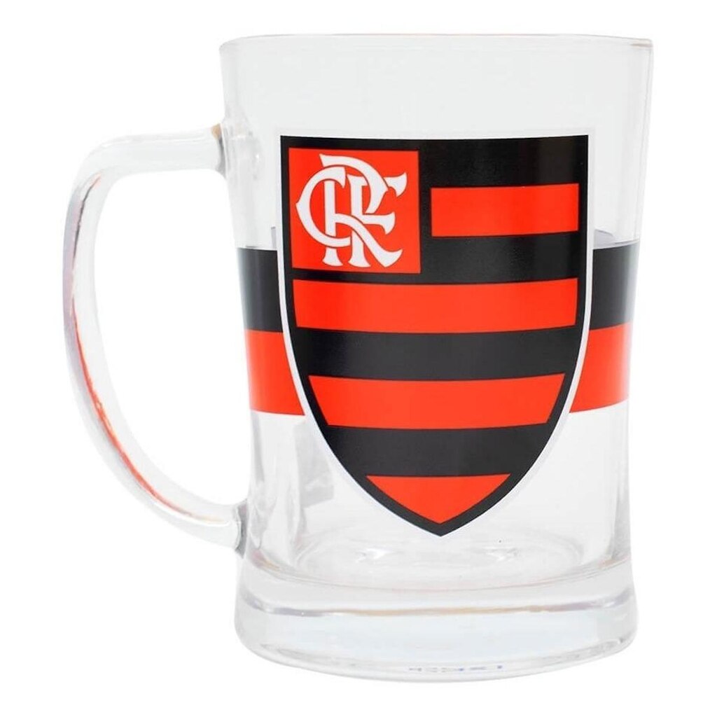 Caneca Chopp De Vidro Gigante 660ml - Flamengo