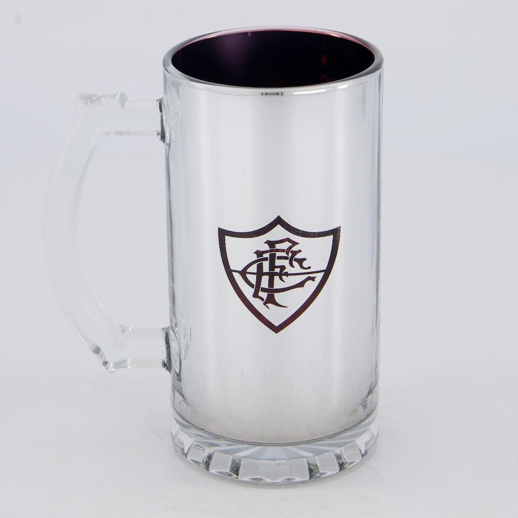 Caneca Chopp Fluminense Vidro Metálico