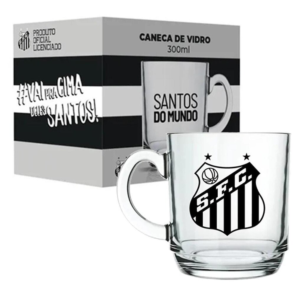 Caneca de Vidro Aspen Santos 300ml