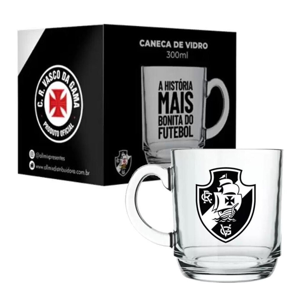 Caneca de Vidro Aspen Vasco da Gama 300ml