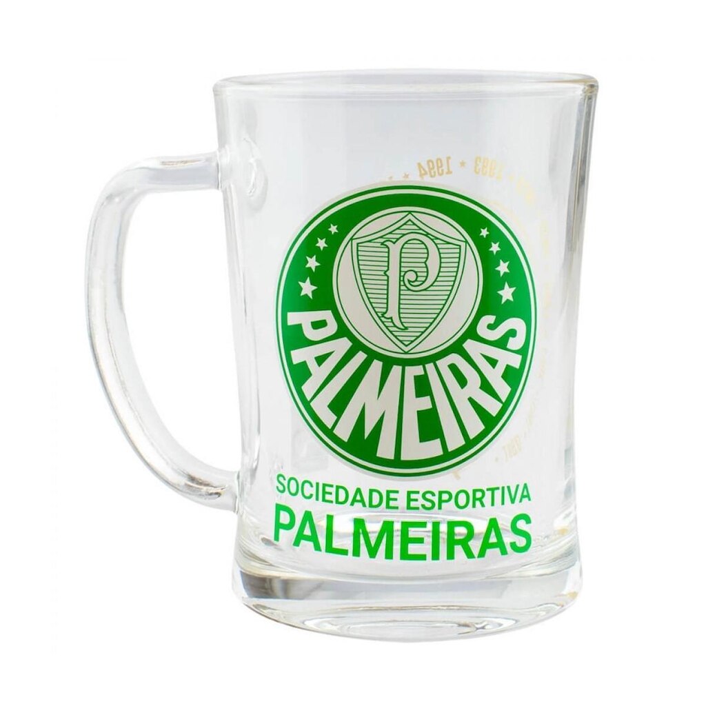 Caneca De Vidro Gigante 650ml - Palmeiras