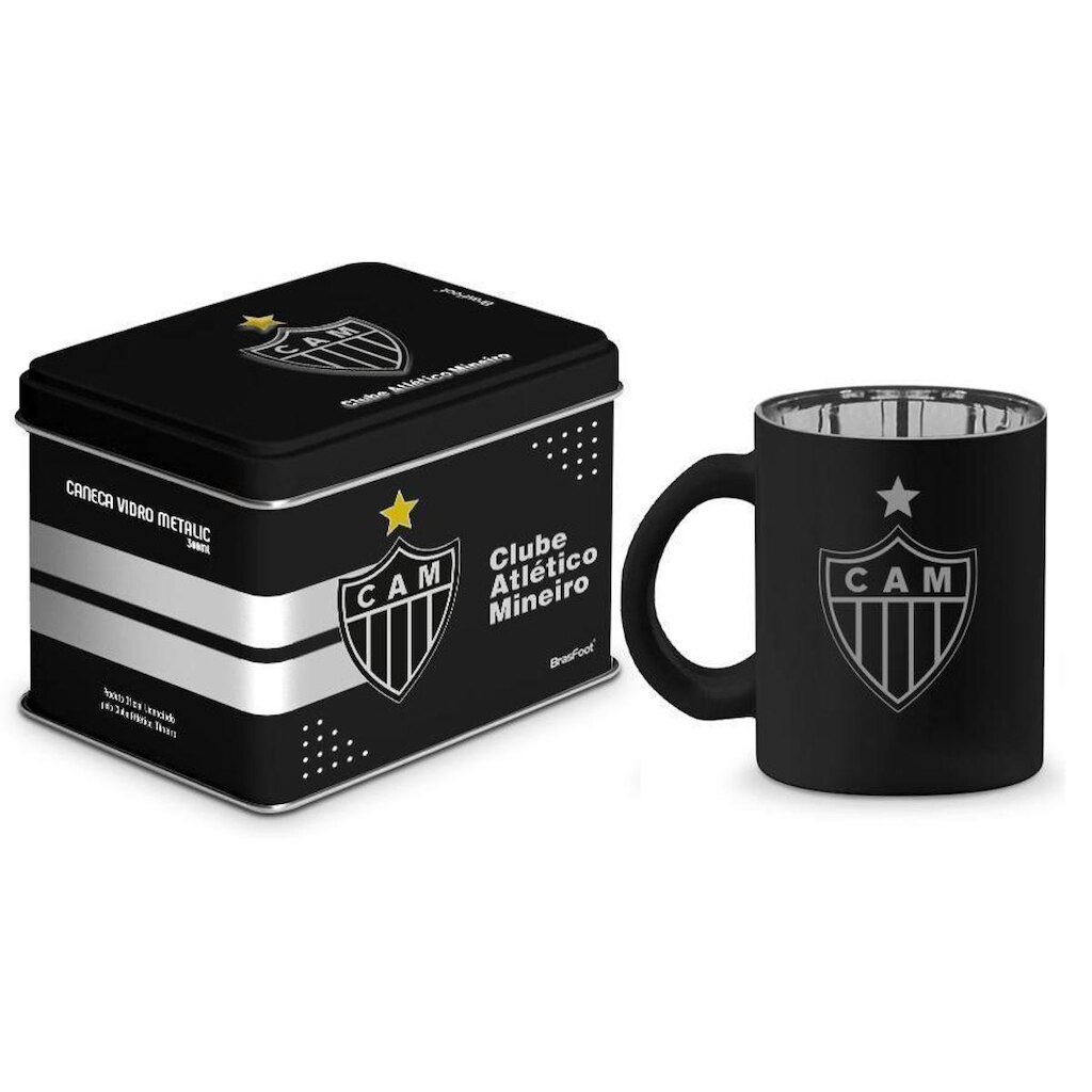 Caneca De Vidro Na Lata Do Atletico 300Ml