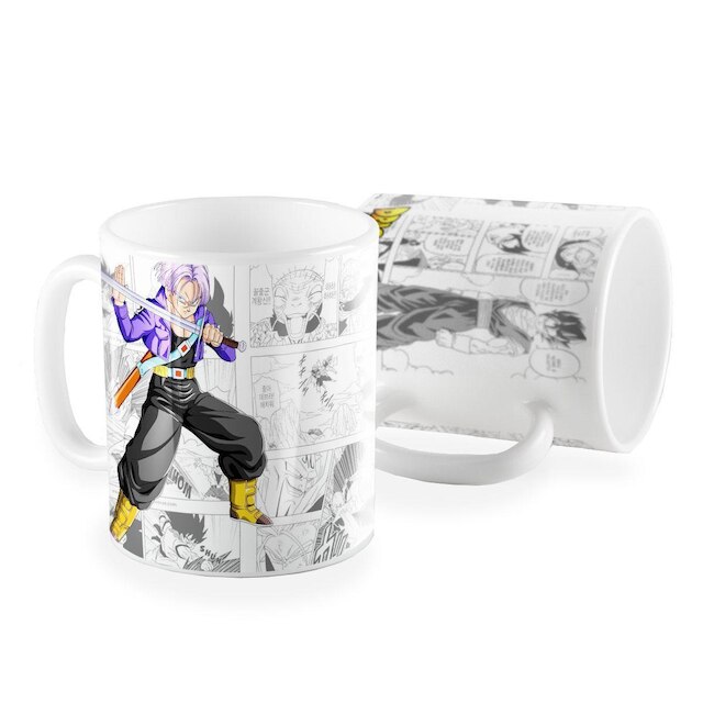 Brazil product data sample: Caneca Dragon Ball Anime Geek Trunks - Branco