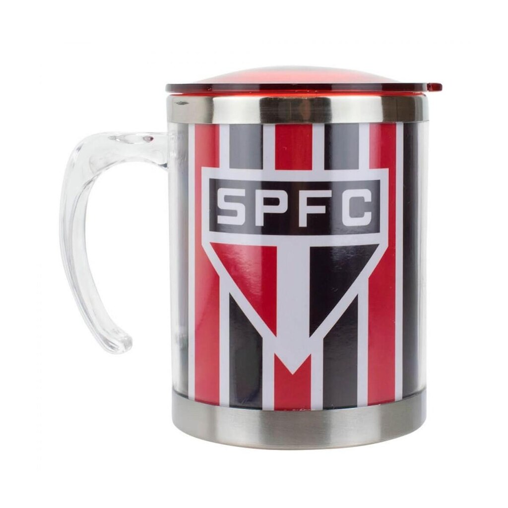 Caneca Térmica Com Tampa 450ml - São Paulo SPFC