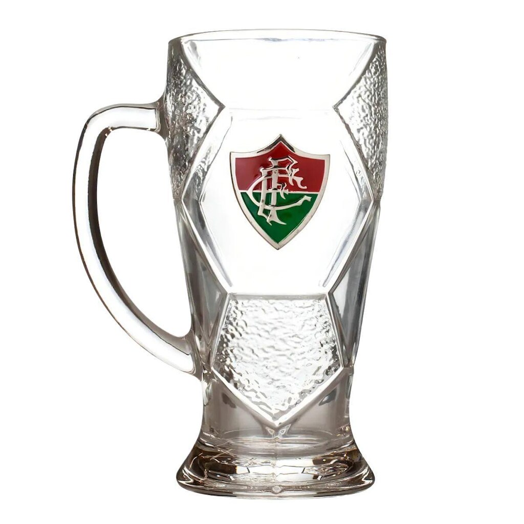 Caneca Vidro Bola Brasão 420ml - Fluminense