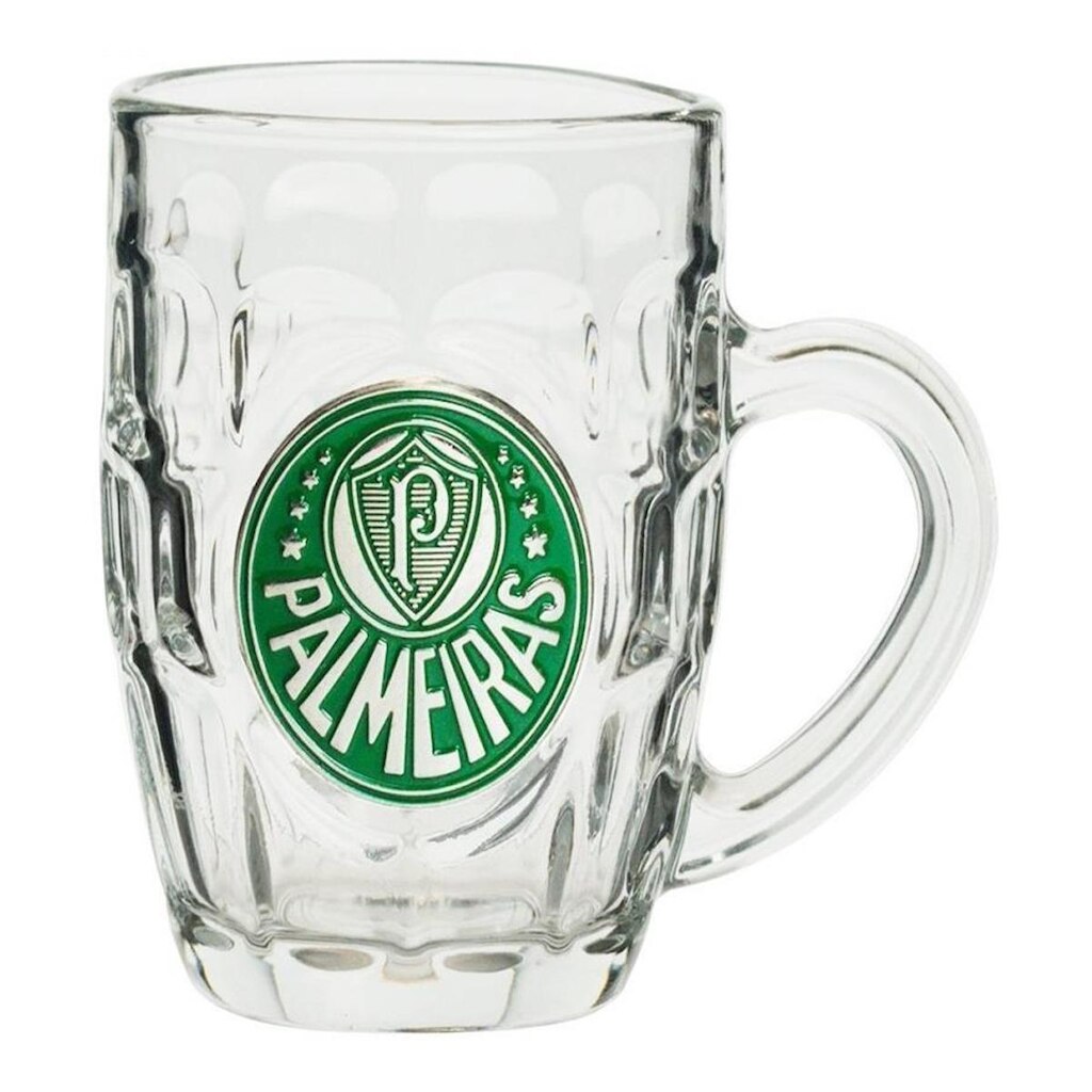 Caneca Vidro Brasão 310ml - Palmeiras