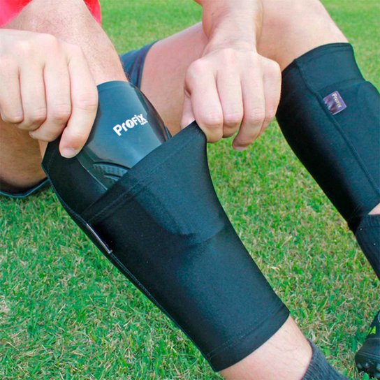 Caneleira de Futebol + Porta Caneleira Profix - Adulto
