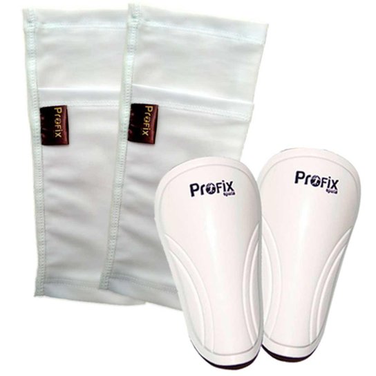 Caneleira de Futebol + Porta Caneleira Profix - Adulto - Branco Menor preço em Caneleira de Futebol + Porta Caneleira Profix - Adulto - Branco